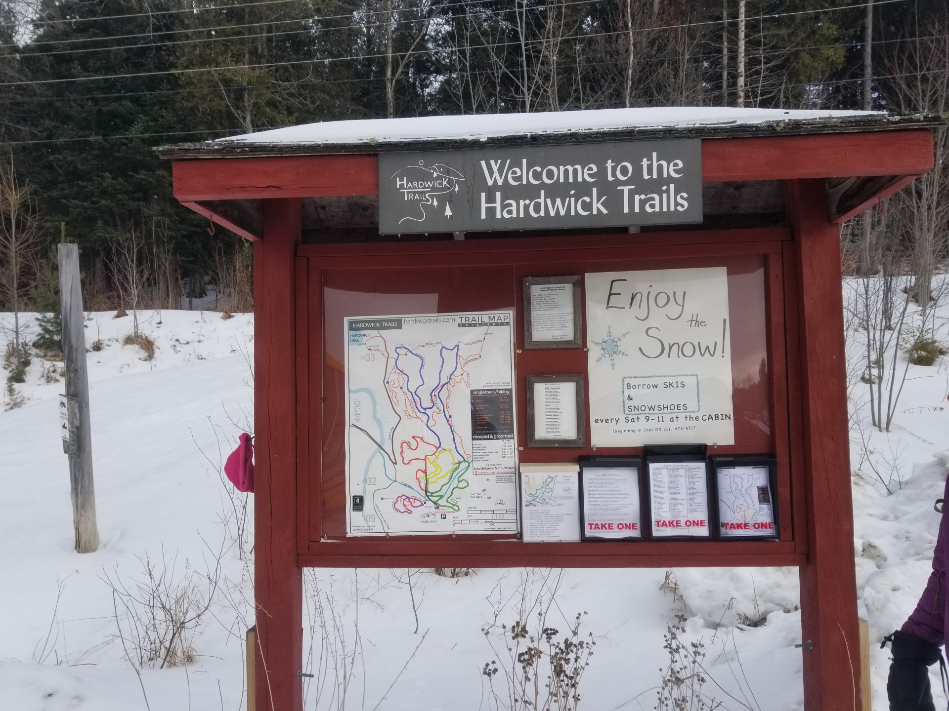 Hardwick trails kiosk