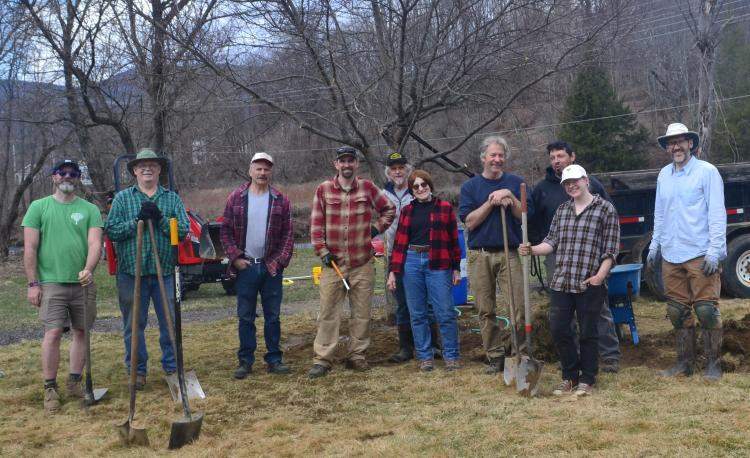 Johnson volunteers after moving the tree