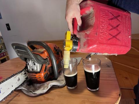 Chainsaw and beers