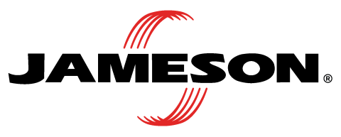 Jameson Tools logo, the name Jameson in black lettering with a red swooping motif above and below.