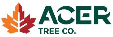 logo for Acer Tree Co. a tree service in Vermont who volunteered for the day of service.