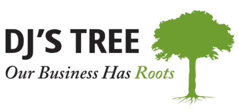 Logo for DJs Tree Service. They volunteered for the Arborist Day of Service.